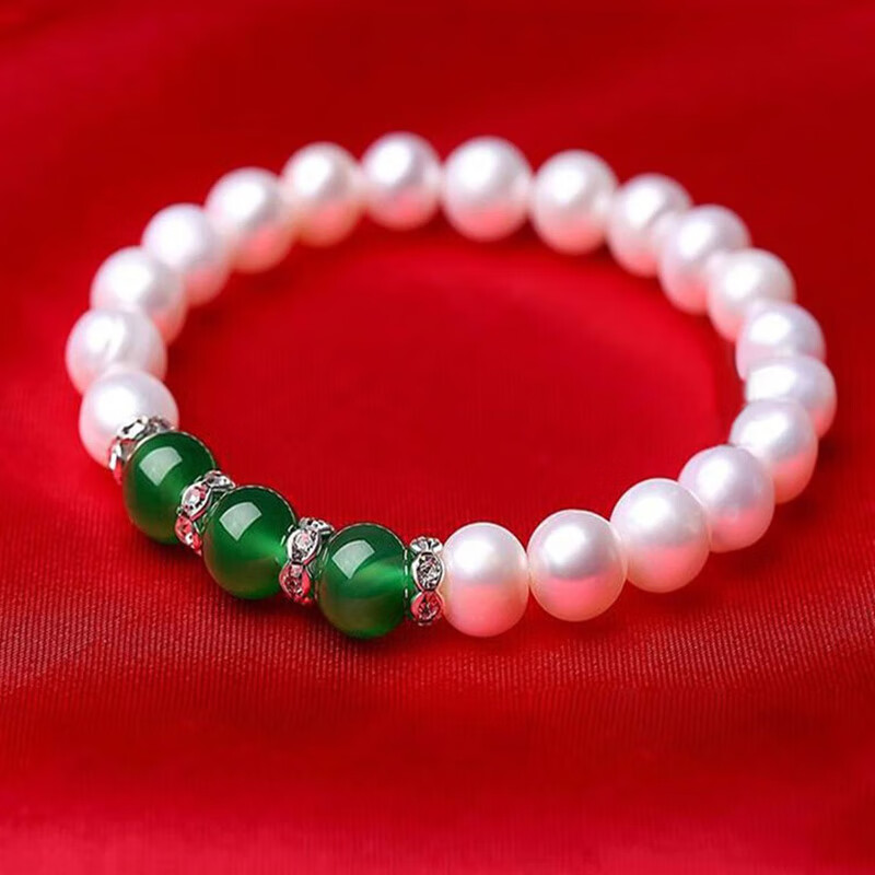 N2it 甄爱仿珍珠贝珠吊坠套装送妈妈款 母亲节礼物女节送妈妈礼物XP 贝珠玉髓三件套带礼盒