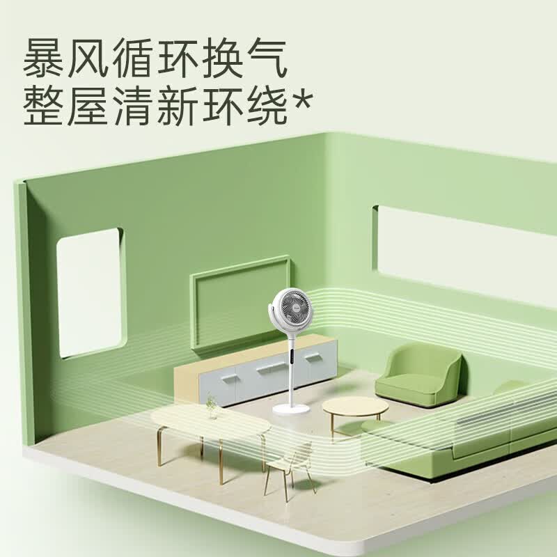 松下空气循环扇家用直流变频电风扇落地扇3D立体广角送风 新品上市循环扇F-CW1901C-W
