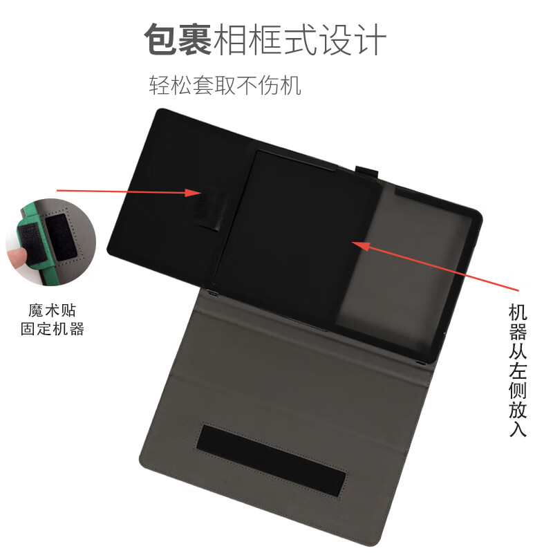 喜门红适用中兴W202DS云电脑保护套W201DS皮套11英寸二合一5G商用平板皮套防摔保护壳W200DS支撑外套笔套 疯马纹黑色送笔 中兴云电脑11英寸保护套送笔