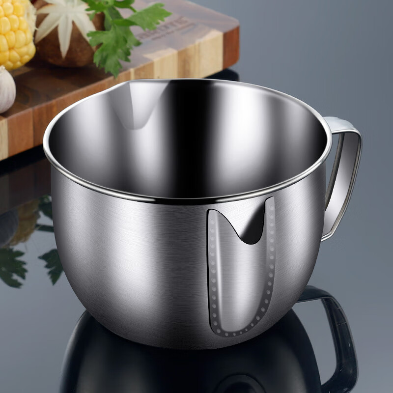 南啵丸304不锈钢过滤油壶滤油器油汤分离器家用厨房隔油器汤壶滤油