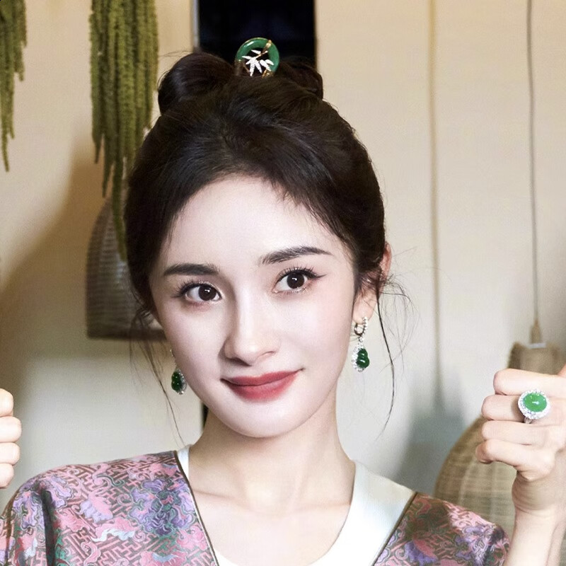 lostsoul杨幂绿色葫芦耳环新中式中秋节国风耳钉女 杨幂耳环绿色葫芦