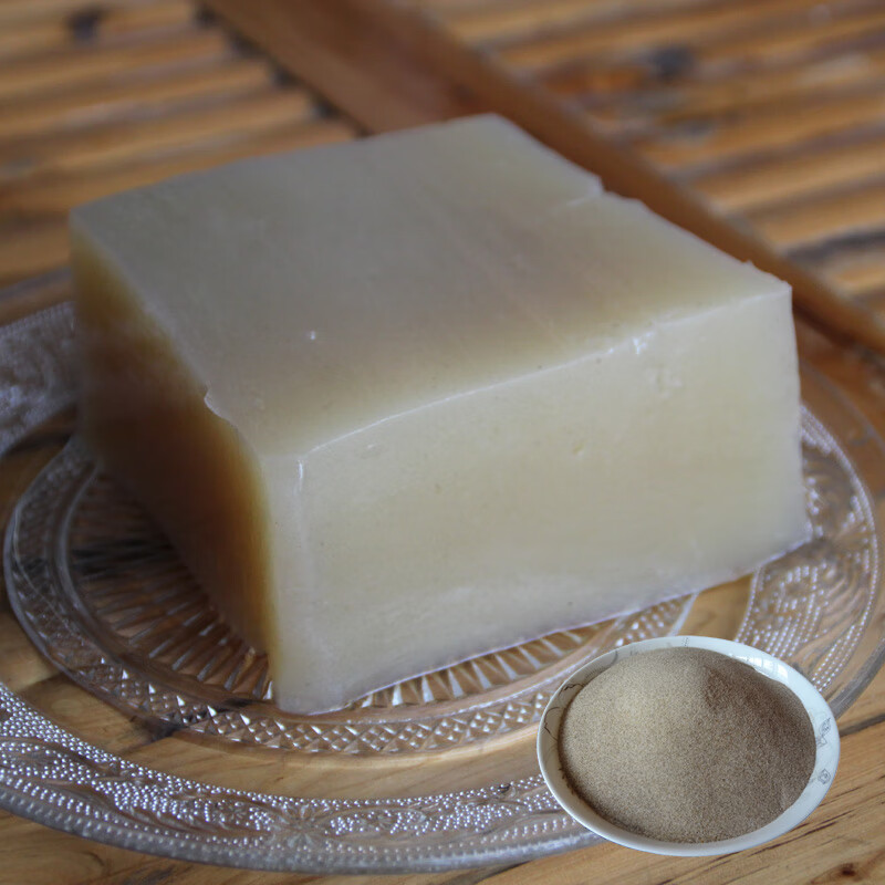 粉纯粉正宗魔芋豆腐粉传统黑魔芋精粉代餐 1斤500g  碱量勺制作说明