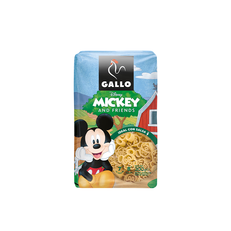 公鸡（GALLO）意大利面迪士尼联名米奇米老鼠300g 卡通儿童宝宝 成分健康