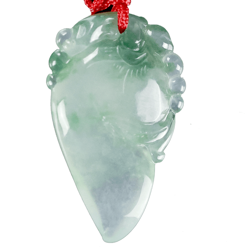 玉緣緬甸A貨翡翠交好運吊墜冰種帶飄花俏色送家人寓意好揚州玉器廠