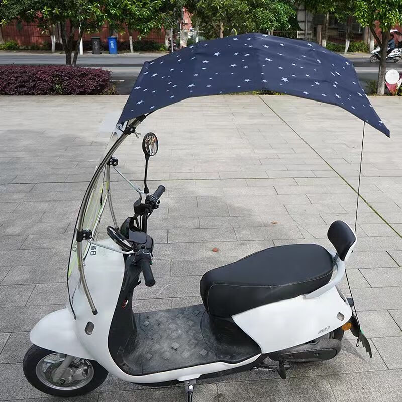狮奥利兴电瓶车雨棚收缩折叠电动可伸缩式防雨晒挡风板摩托车新款式