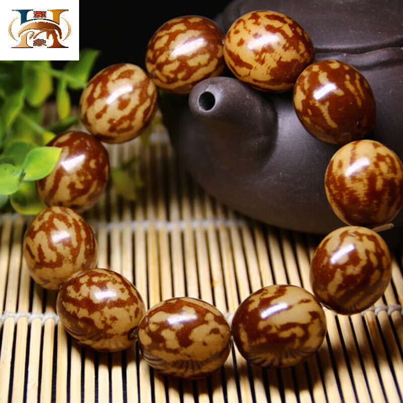 灏象精品天然花菩提根手串 原籽菩提根20-24mm虎斑菩提子手链 菩提子