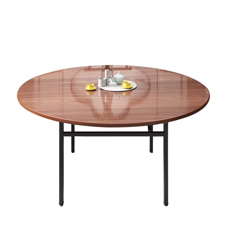 恩希仕带转盘圆形桌面餐桌 桃花芯实木圆桌面板 15人家用餐厅加厚大圆桌 桃花芯[单桌面+实木转盘 1.6米 2.2CM厚度