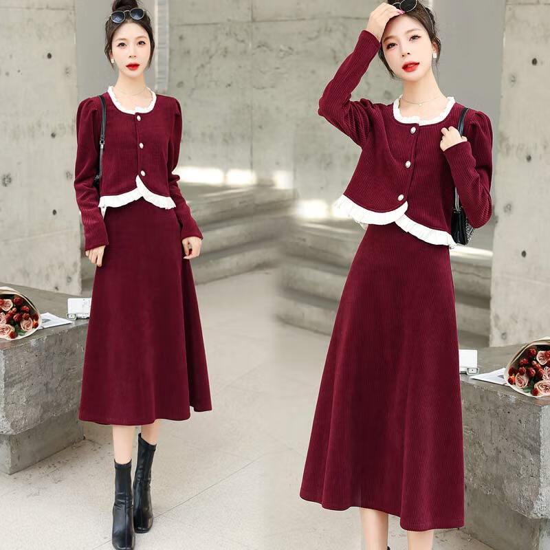 酷虎客时尚女装套装时髦洋气款减龄女人味小香风套裙女春秋季2024款感