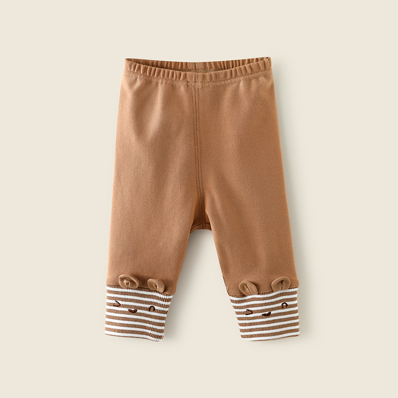 巴厘小猪宝宝裤子女童打底裤春秋款网红炸街潮裤冬季外穿洋气 奶咖 80 cm