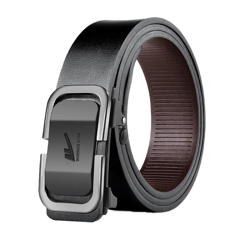 百亿补贴:回力皮带男士真皮无牙纯自动扣牛皮腰带年轻人商务潮流裤带 黑色29元