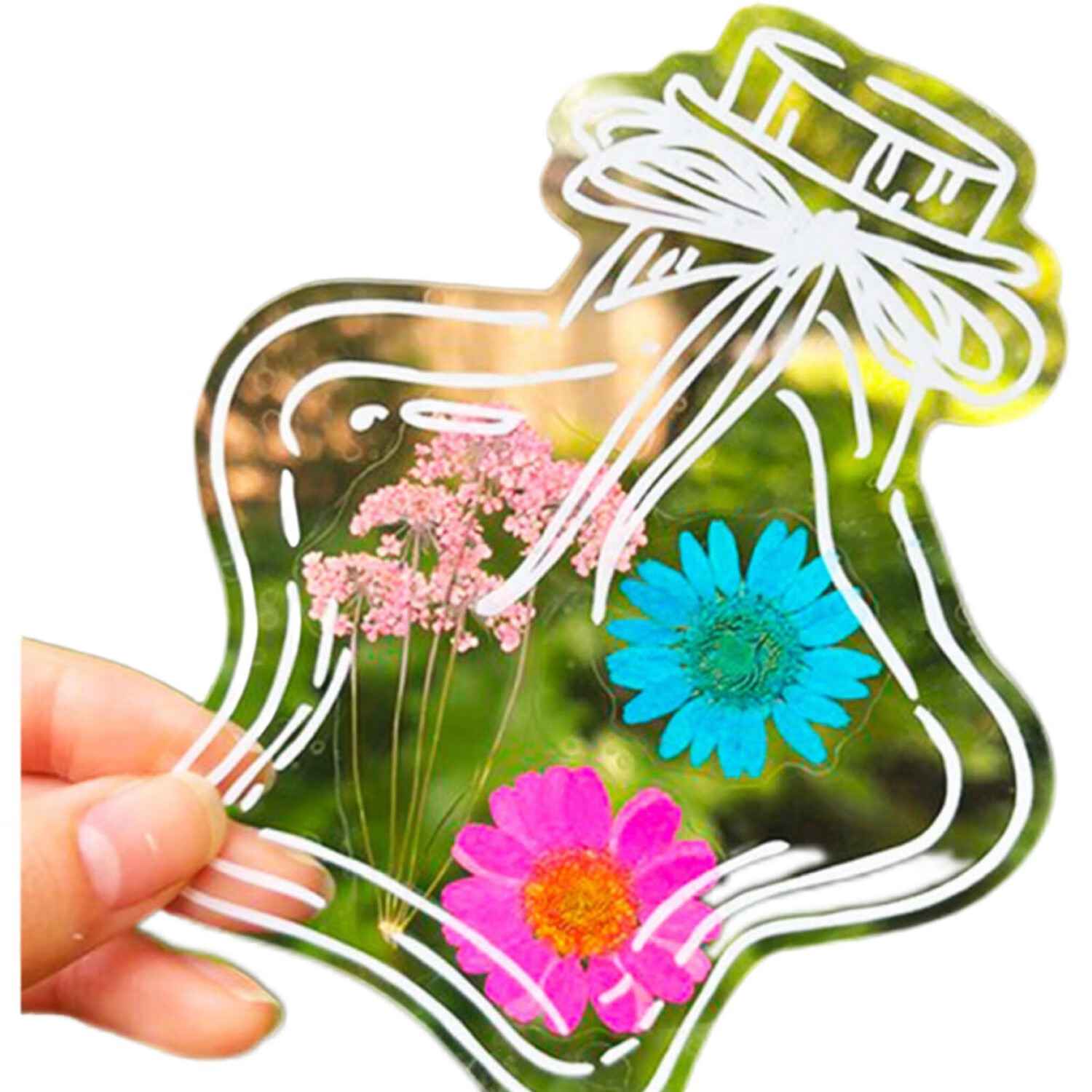 晨童【精选厂家】Diy干花书签透明瓶子贴纸儿童创意手工植物标本夹压 DIY压花书签 【20片装】 款式随机