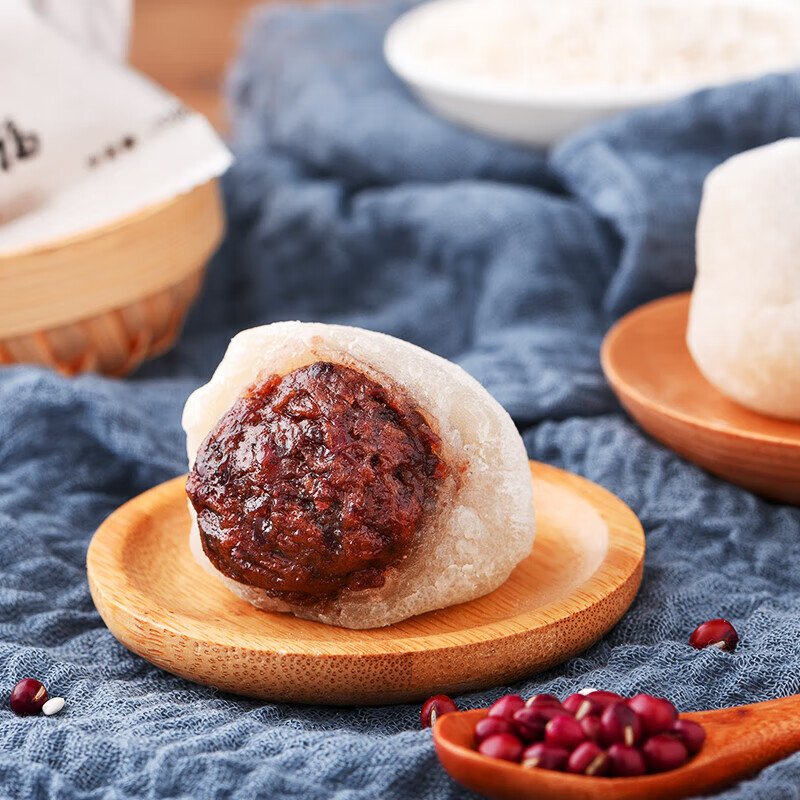 虎钢馋大连特产磨叽红豆大福麻薯糯米糍打糕甜品传统零食糯叽叽糕点