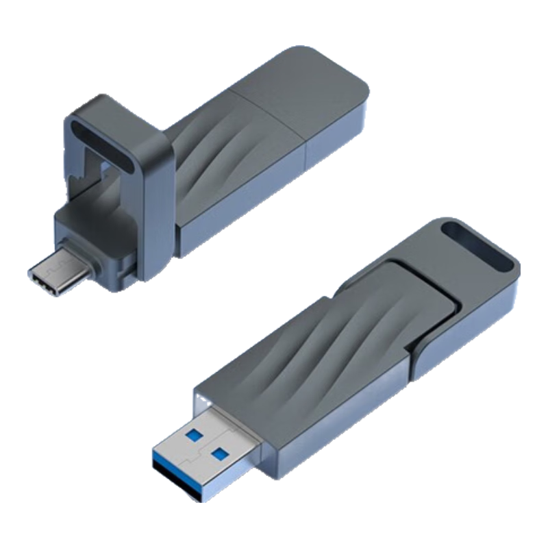 联想1000MB/S双接口固态u盘512GB大容量u盘Type-c手机U盘办公USB3.2金属优盘小巧便捷手机直连