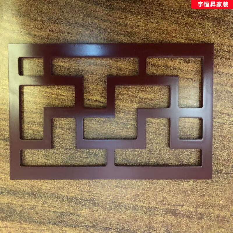 维诺亚中式吊顶花格雕花板通话镂空吊顶雕花板隔断背景墙玄关羊皮纸灯