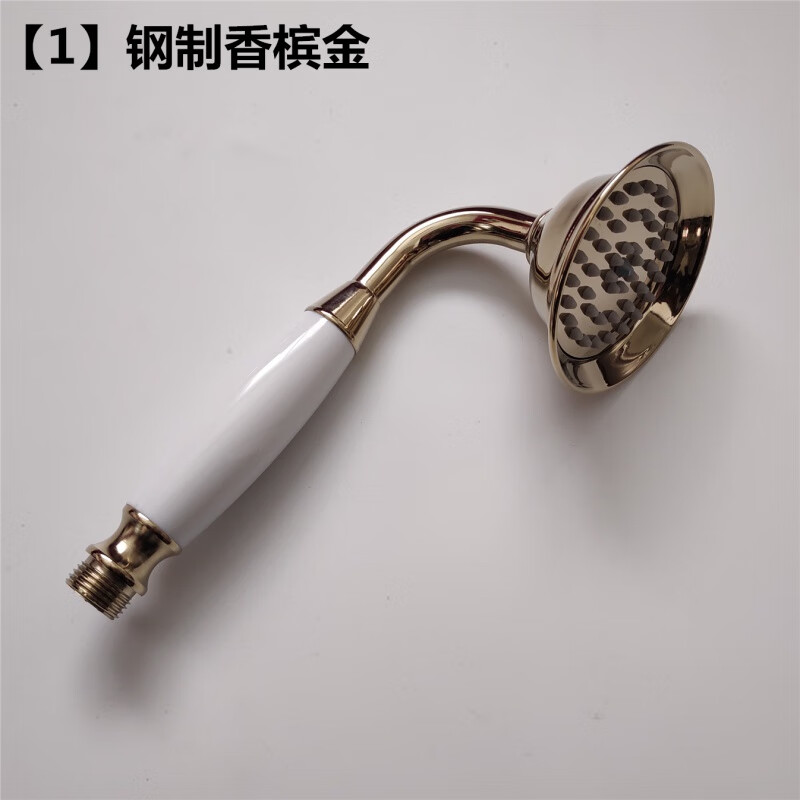 泽朗凡欧式复古铃铛花洒手持喷头卫生间洗澡淋浴淋蓬头黑色金锆制古铜
