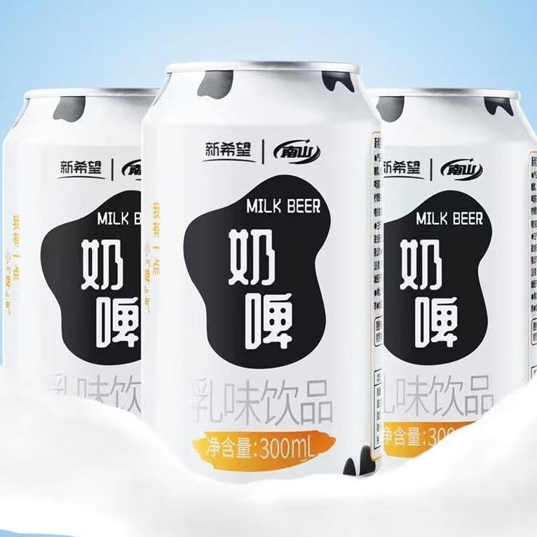 海伦斯口味奶味乳酸菌气泡发酵饮料300ml*12罐 新希望奶啤300【12罐】