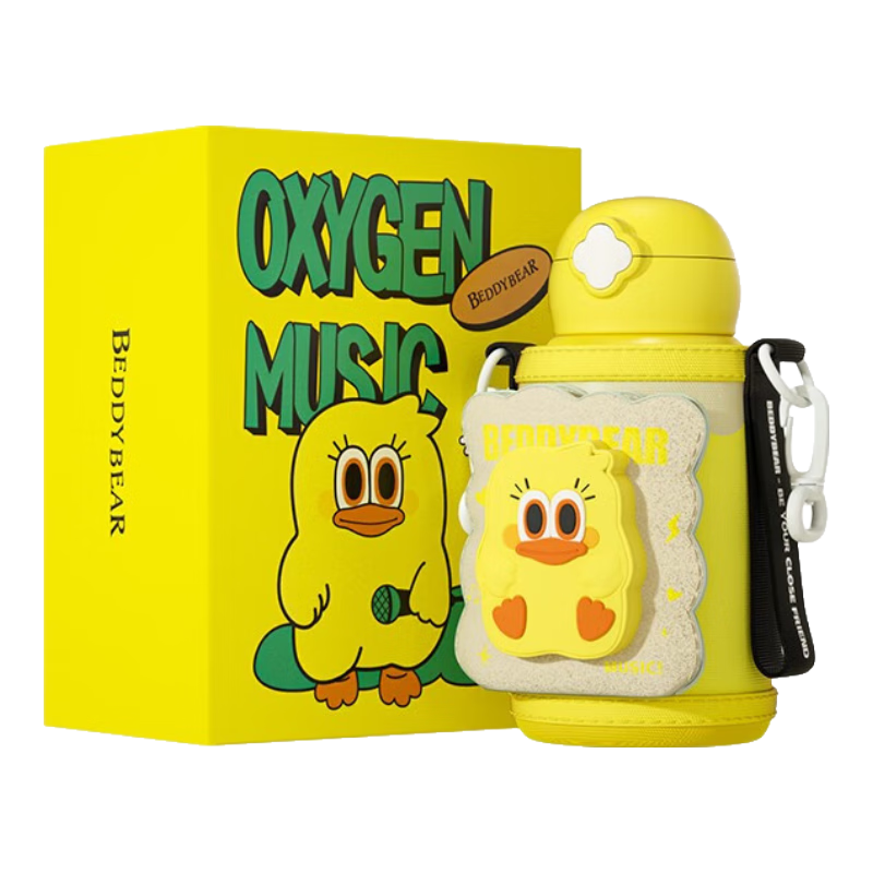 杯具熊（BEDDYBEAR） 聯(lián)名款兒童保溫杯帶吸管不銹鋼三用水杯生肖學(xué)生便攜網(wǎng)紅水杯子 熊抱企鵝540ml無縫內(nèi)膽