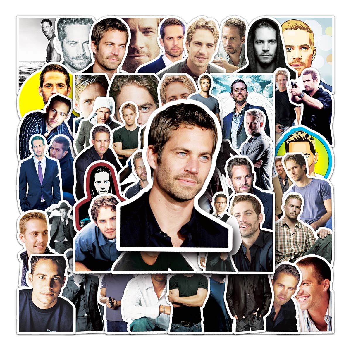 50张速度与激情7保罗沃克明星周边贴纸 旅行箱保温杯滑板相册日记汽车