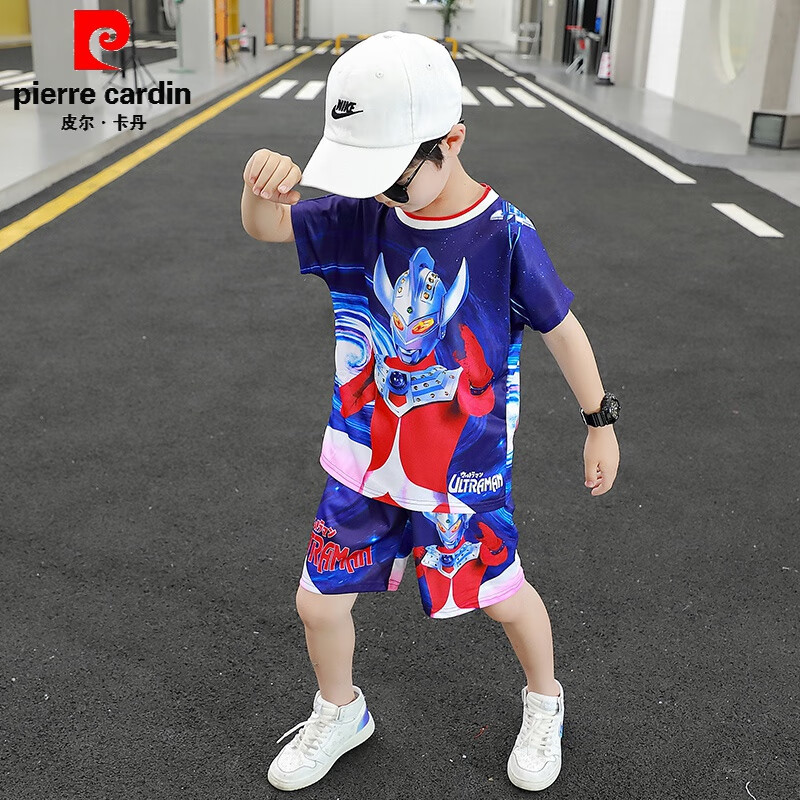男童t恤短袖套装儿童衣服小童男孩夏装2024新款半袖炸街奥特曼潮