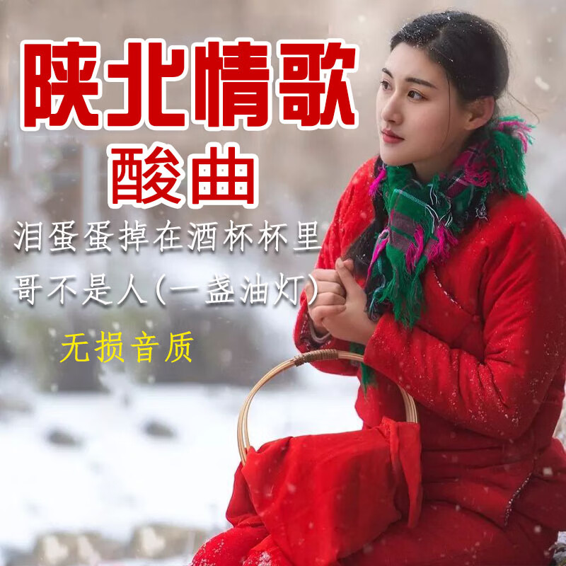 捷频陕北民歌酸曲汽车用车载cd无损音质车用cd光盘碟片泪蛋蛋掉在酒杯