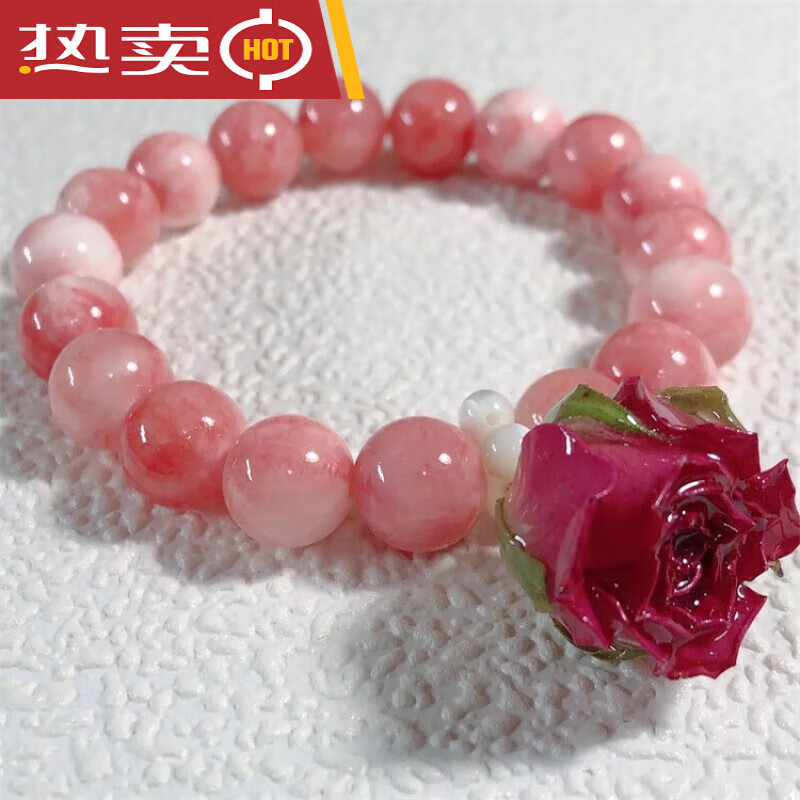 辽宁博物馆文创簪花辽宁省博物馆文创手串辽博文创手串辽博簪 干枯玫瑰树脂珠