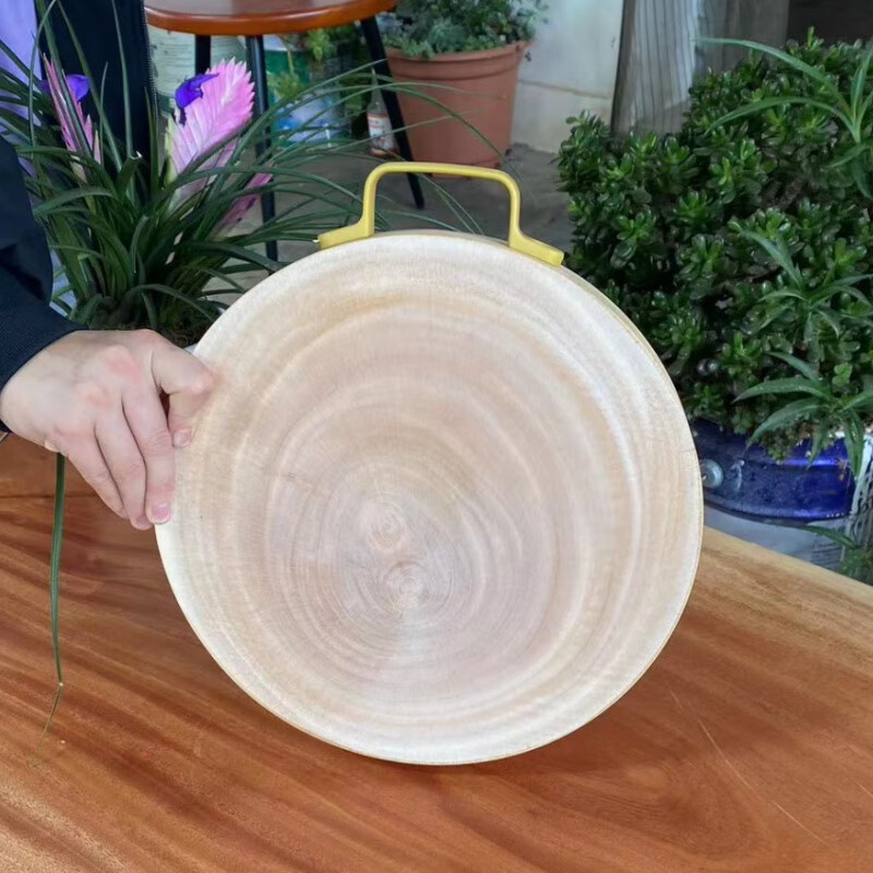 何健弓整木实木菜板砧板切菜板家用厨房商用加厚圆形大案板菜墩皂角树