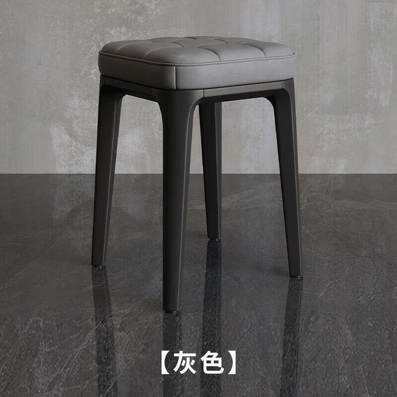 金格羽创意家居客厅厚塑料家用可叠放软包其他日杂小件 灰色 2把