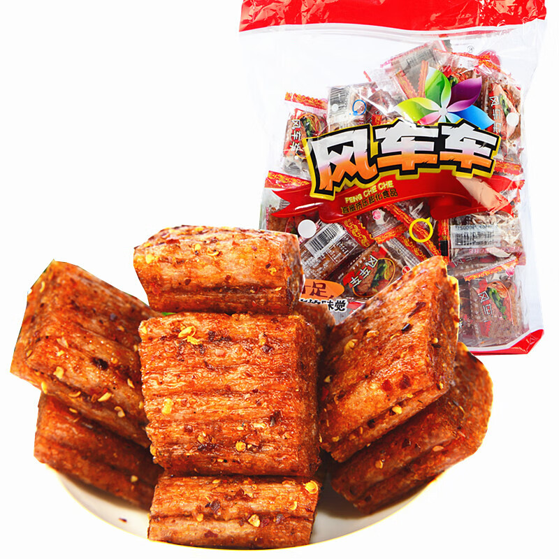 君仔風(fēng)車(chē)車(chē)大刀肉辣條 休閑零食小吃領(lǐng)搜辣條8090后兒時(shí)懷舊小吃大包 3大包（約30個(gè)）收藏送小吃