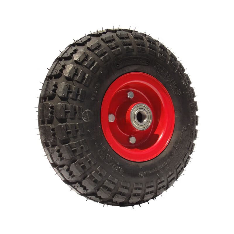 得胜充气万向脚轮10寸单轮建大轮胎410/350-4减震橡胶轱辘轮子