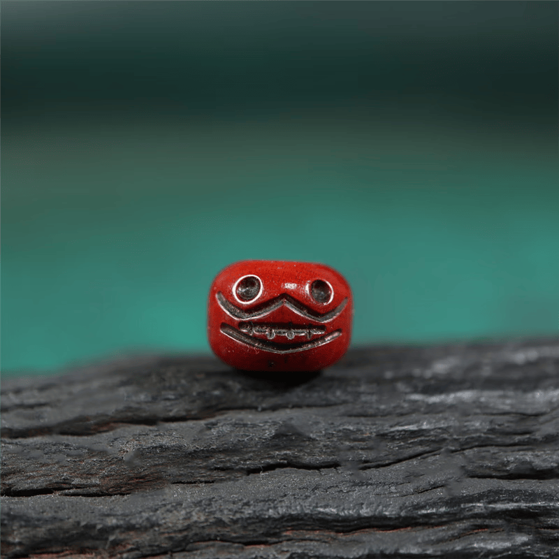 12mm手工雕刻尸陀林主阿呆隔珠配珠藏式文玩佛珠手串diy牛骨散珠 标准