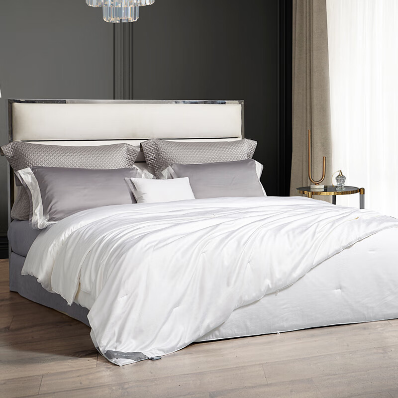 mine natu furnish寐25桑蚕丝提花蚕丝被子母被二合一保暖被子春秋四