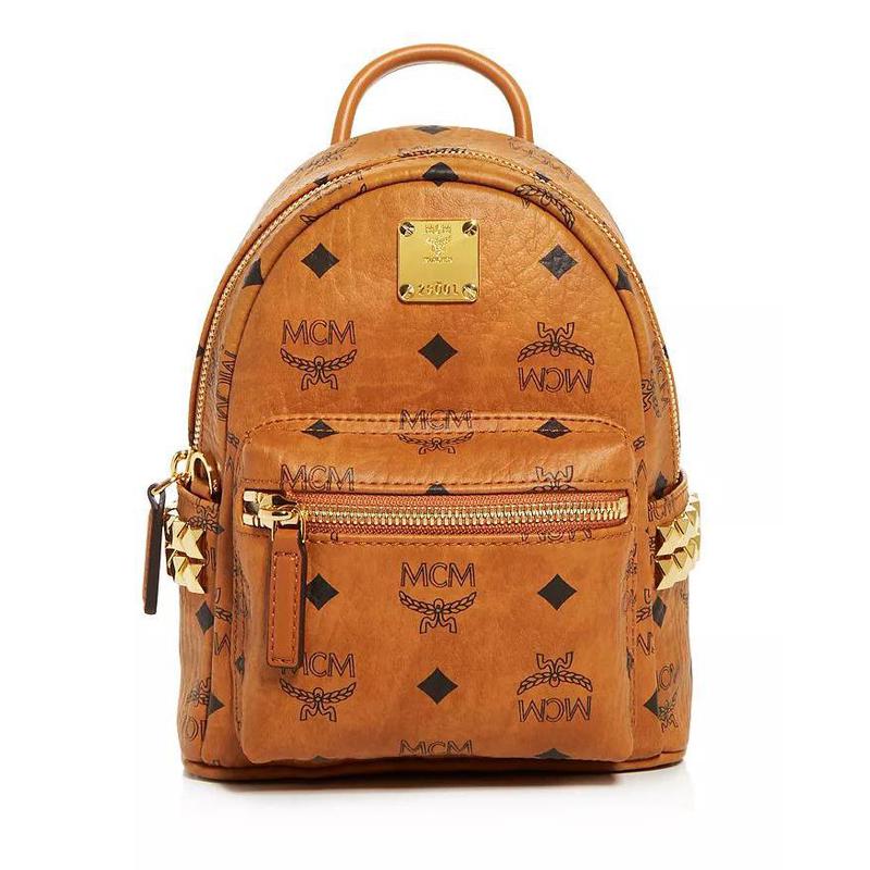 mcm女士背包贝壳包户外经典休闲时尚旅行大容量时尚双肩包 cognac
