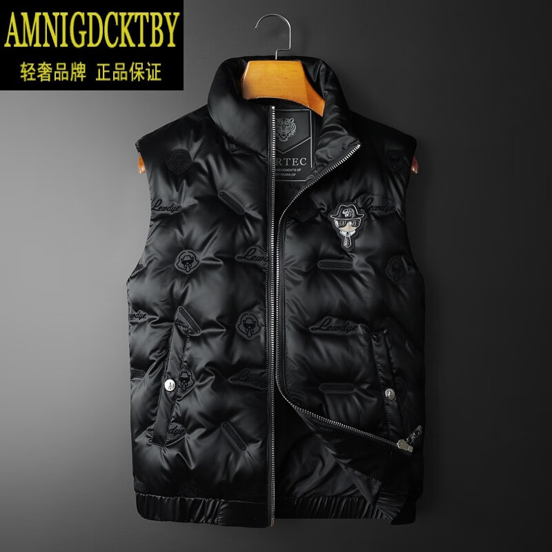 amnigdck&tby轻奢品牌男装潮牌轻薄羽绒马甲男款秋冬季欧洲站男装休闲