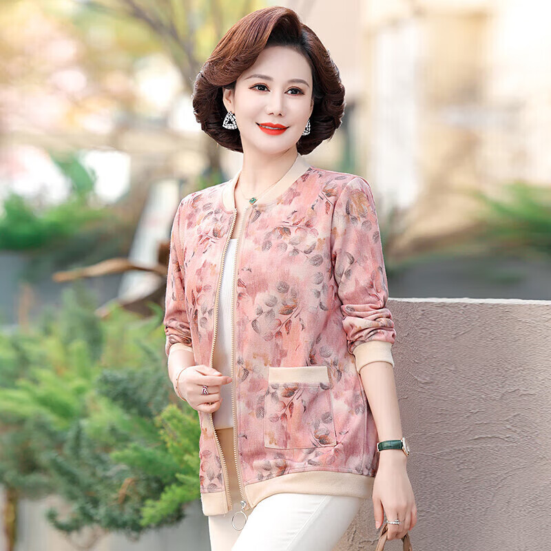 听过无帽中老年防晒衣女中年妈妈春秋洋气薄款外套短款女装夏天穿的女