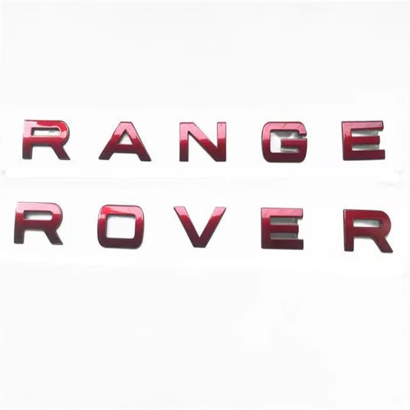 千驰嘉路虎车标字母标rangerover极光机盖标贴揽胜运动版星脉改 红色