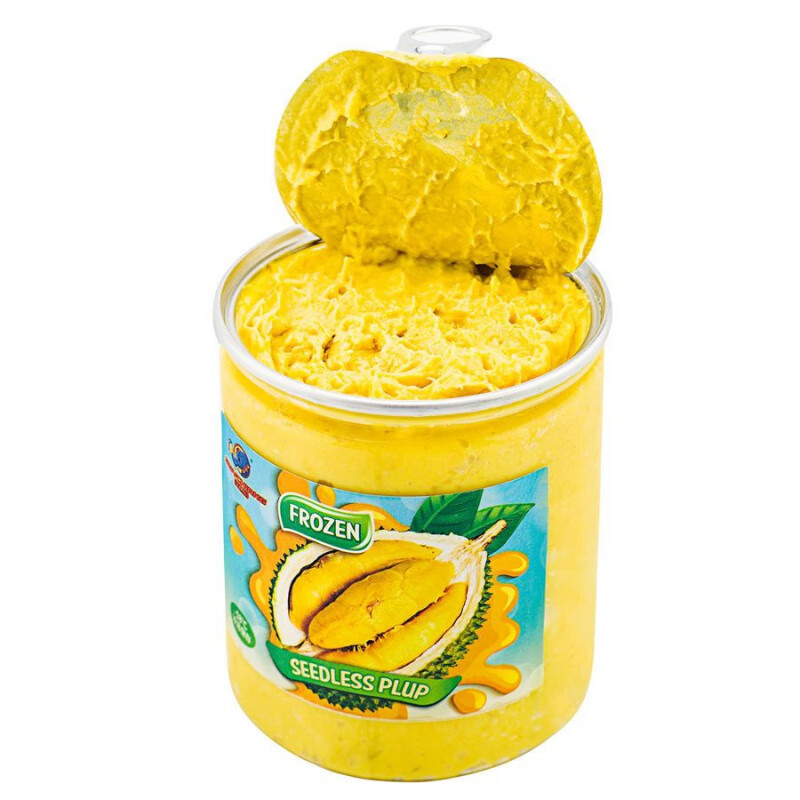 食怀【溪边象】马来西亚猫山王榴莲罐头纯果肉泥500g新鲜冷冻易拉罐装