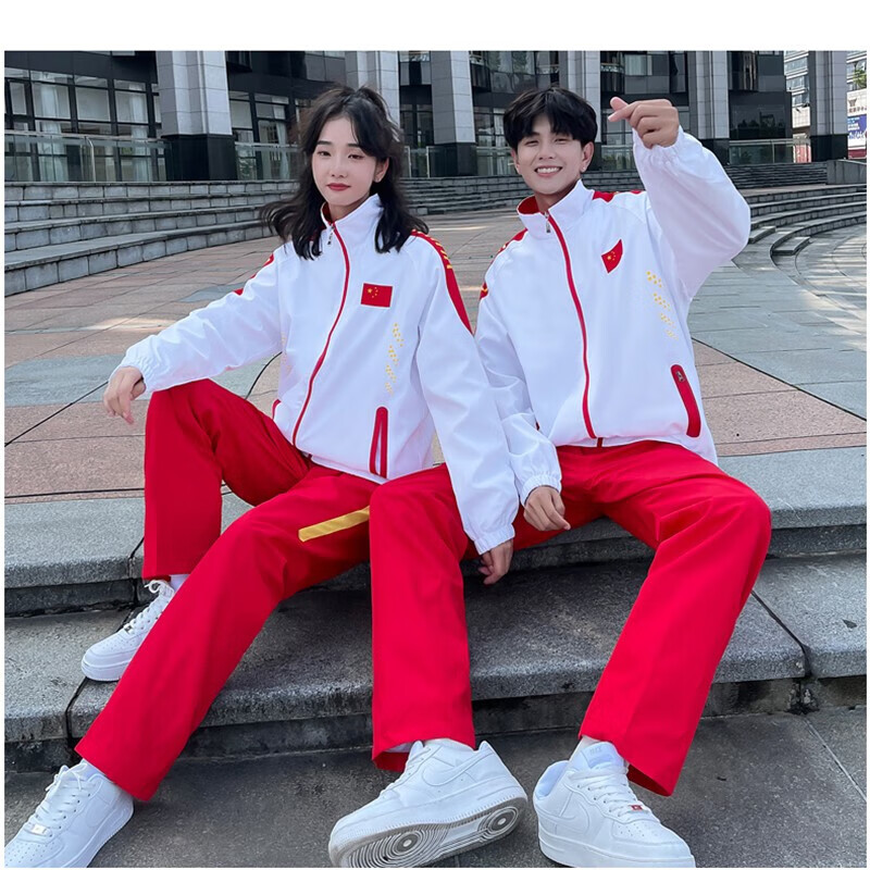 嘉蝶春秋运动会开幕式服装入场式方队团体服广播体操出场比赛服 白衣