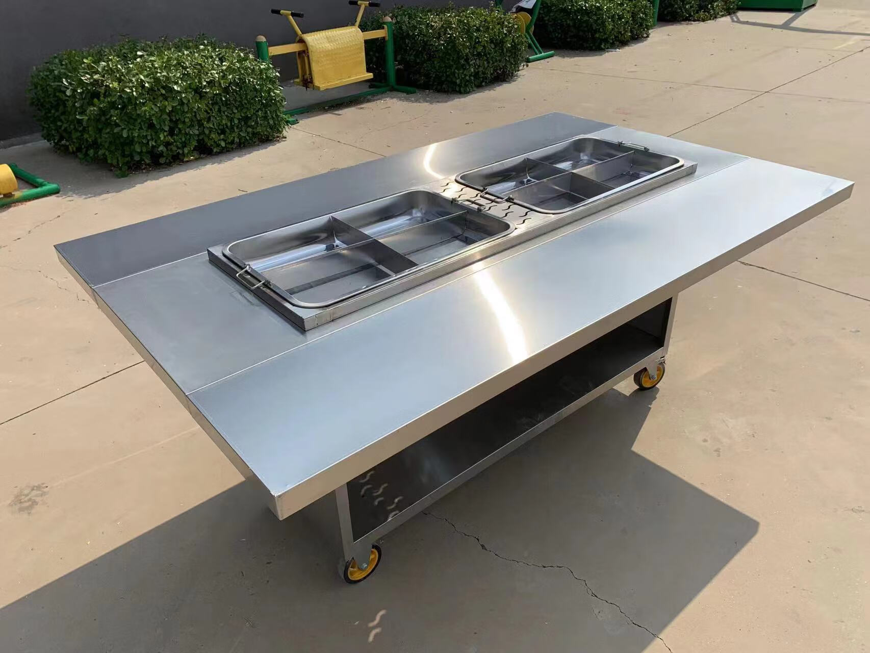 lism定做关东煮摆摊小推车电气两用小吃车摆摊推车串串香麻辣烫手推车