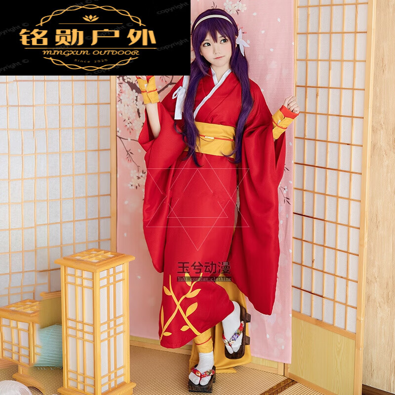 木兰旅*侦探社cos文豪野犬cos夜叉白雪泉镜花cosply红和风浴衣和服女