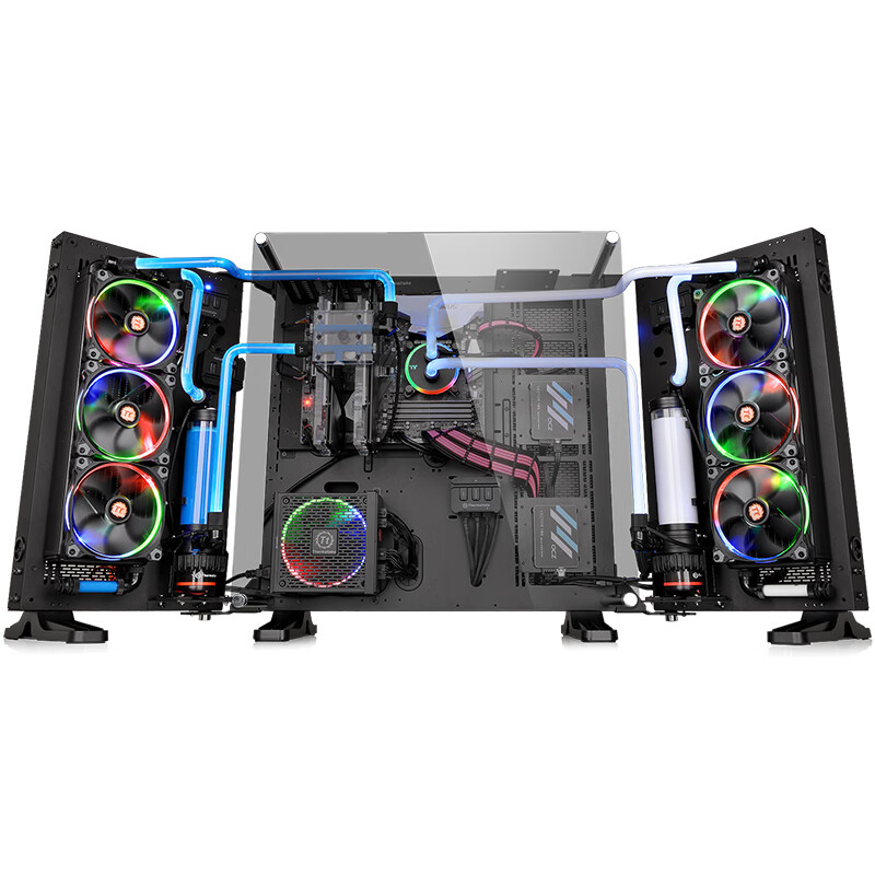 Thermaltake（Tt）Tt（Thermaltake）Core P7 黑色机箱水冷电脑主机 5mm钢化玻璃/开