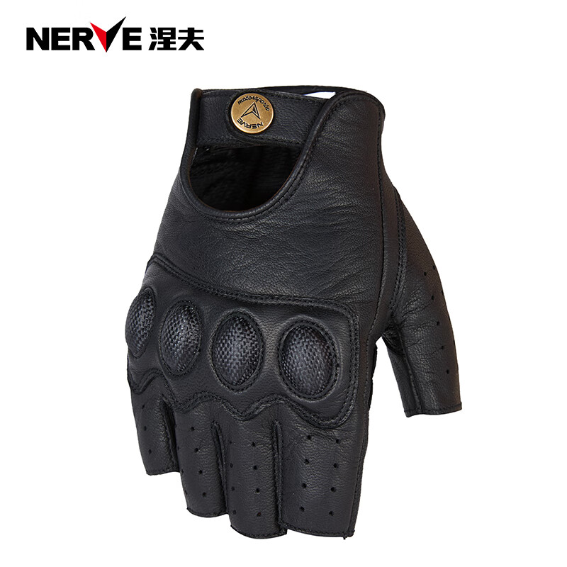 nerve涅夫夏季摩托车半指手套男女机车赛车骑士骑行防摔 kq1055半指