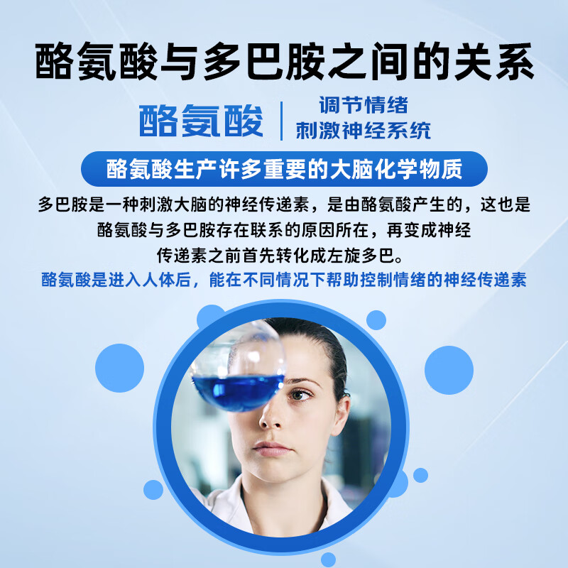 德国酪氨酸专注宁胶囊搭专注达儿童多动症的药注意力不集中改善专注障碍促进分泌多巴i胺提高记忆力 1瓶体验装 集中注意力摆脱多动