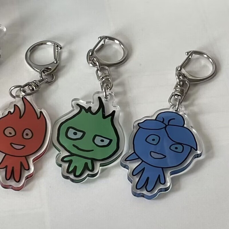 山头林村森林冰火人钥匙扣亚克力创意搞怪书包配件挂饰送情侣闺蜜小