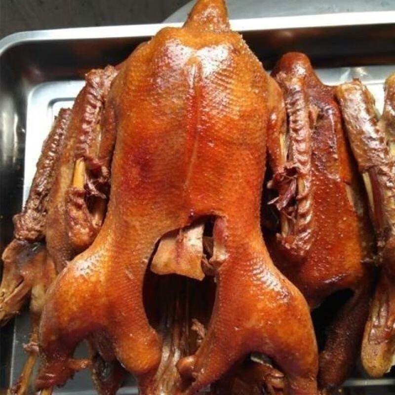 力厨东北老式烤大雁鹅熏大雁鹅古法烤大雁鹅熟食真空手撕熏大雁鹅 现