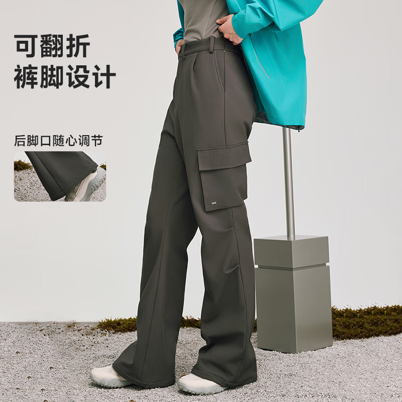 VVC休闲裤女三防加绒工装裤高腰伞兵裤户外出行防风运动男女裤子 星空黑 S