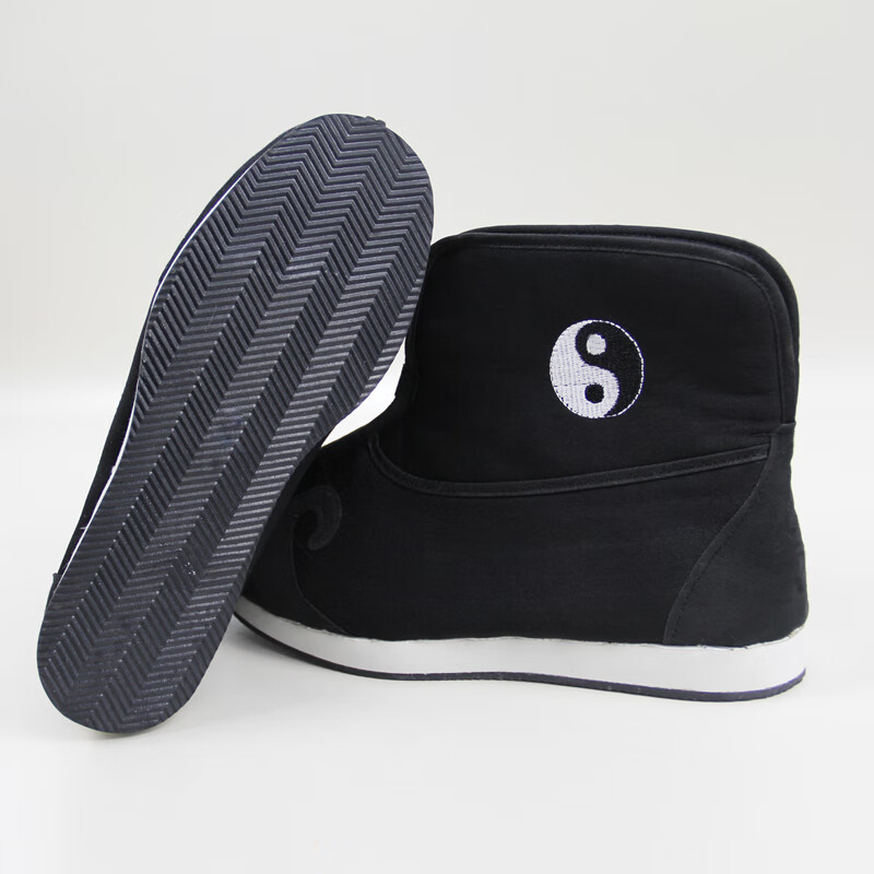 冬季云勾保暖鞋武当太极鞋练功鞋武术鞋武当道士太极拳冬天棉靴 轮胎