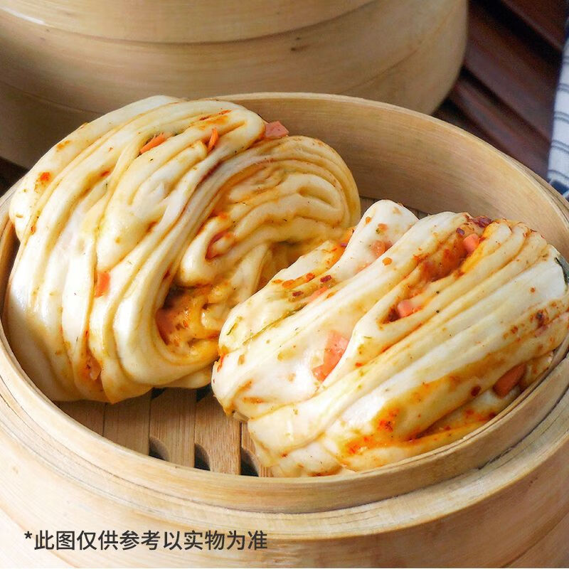 食芳溢宵冠火腿肠大花卷600g速冻早餐半成品手工香辣花卷馒头速食早餐