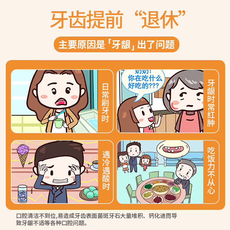 洁灵牙膏牙刷套装 改善牙龈问题 特护牙周康固齿健龈口腔 125g*2支含牙刷和试用装