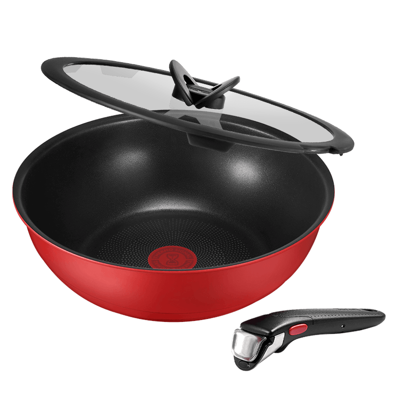 特福（Tefal）可拆卸炒鍋26cm煎鍋可變烤盤(pán)餐具電磁爐烤箱燃氣灶通用 