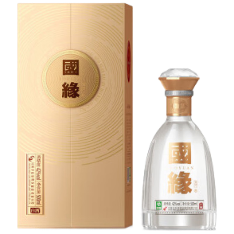 plus会员：今世缘 国缘对开 柔雅型白酒 42度 500ml 单瓶装